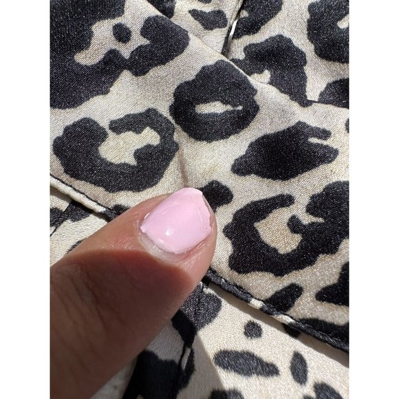 Lipsy London Dress Women Size 2 Brown Leopard Print Pullover Keyhole Neck Sheath - Picture 11 of 13